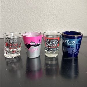 Bundle of 4 Shot Glasses